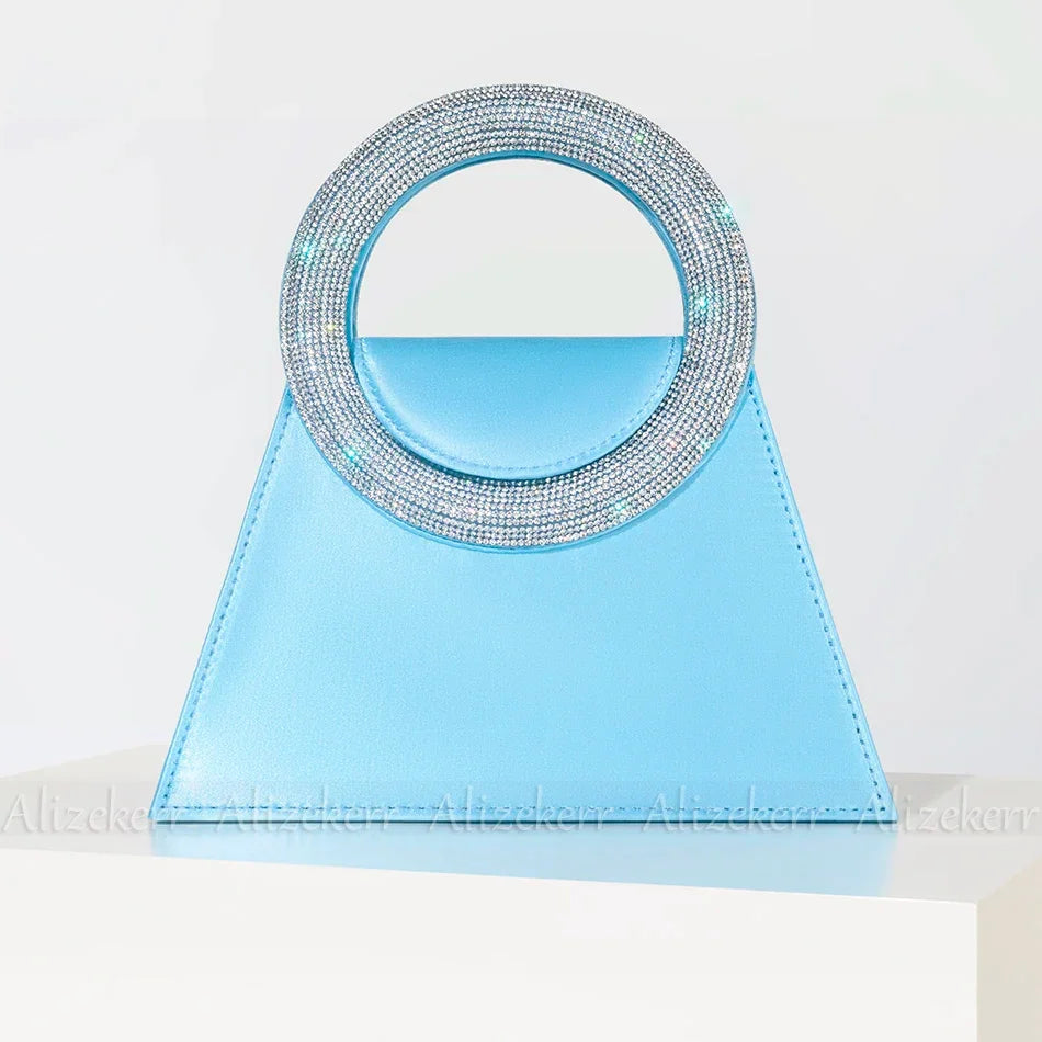 Lux Rhinestone Satin Handbag