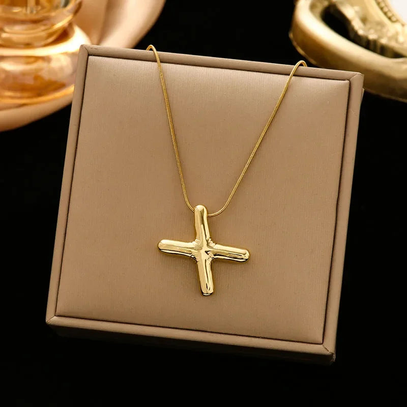 Stainless Steel Chain Gold Plated Letter Necklaces Chunky Alphabet Balloon Bubble Initial Pendant Necklace for Women Men Jewelry
