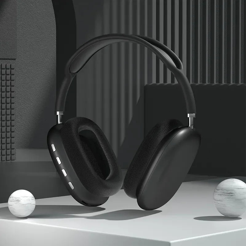 Original P9 Pro Wireless Bluetooth Headphones Noise Cancelling Mic Over Ear Sports Gaming With TF Card Slot Headset For Apple