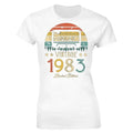 Vintage 1983 Limited Edition Retro Cassette Women T Shirt 40th 40 Years Old Birthday Party Girlfriend Gift Black T-shirt