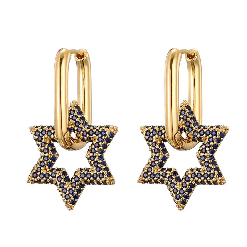 Star Glazed Zircon Earrings