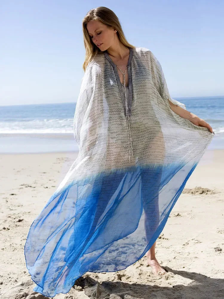 Santorini Beach Maxi Dress