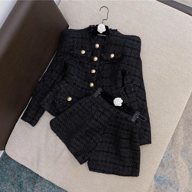 LUX Tweed Jacket & Shorts Set