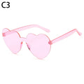 Heart-Shaped Rimless Sunglasses UV400