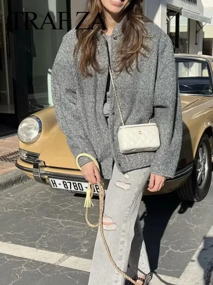 Fabulous Chicago Button Down Bomber Jacket