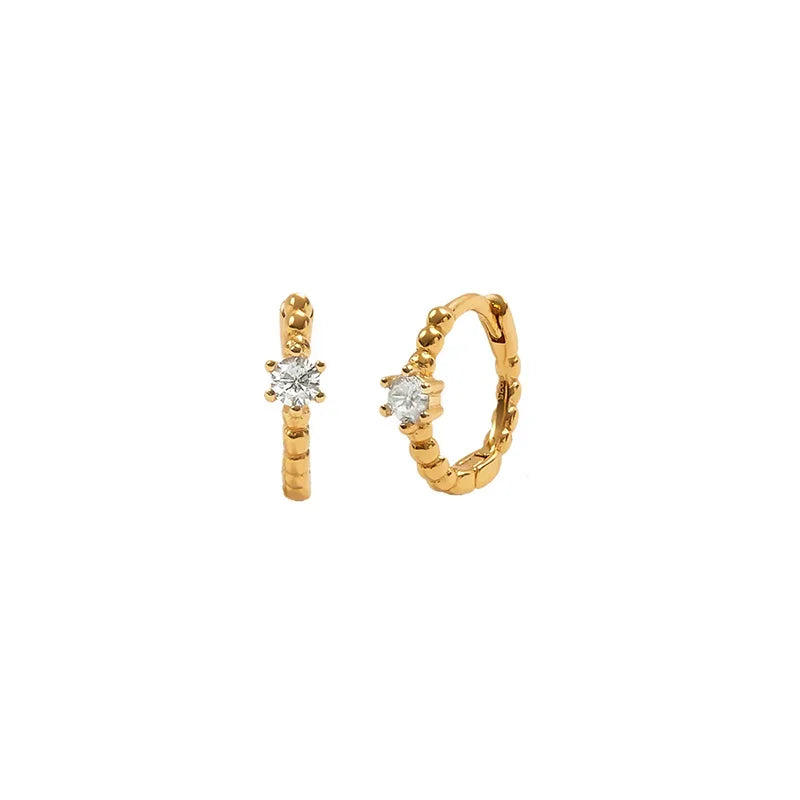 CRMYA Fashion Cubic Zirconia Cz Silver Gold Plated Hoop Earrings For Women Engagement Wedding Trendy Jewelry