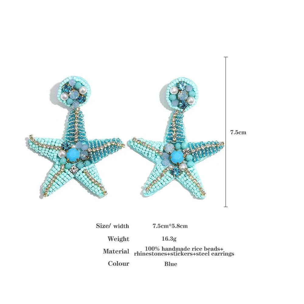 Handmade Beaded Drop Earrings