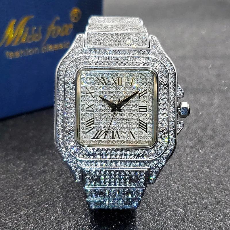 Bling Designer Moissanite Quartz Watch