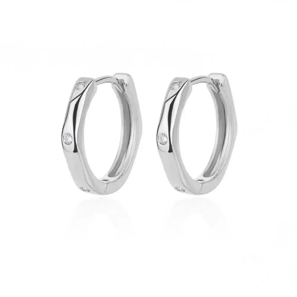 Lux Diva Stainless Steel Hoop Earrings