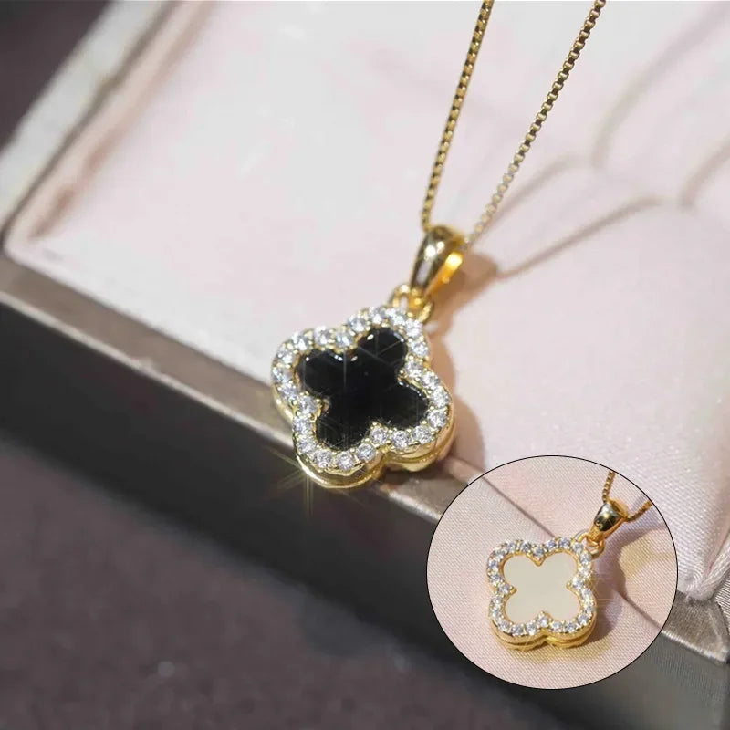 One Four-leaf clover lady small crowd necklace pendant titanium steel necklace lady jewelry