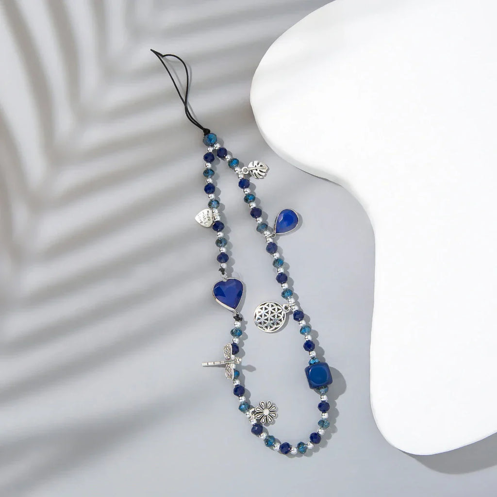 Love Crystal Beaded Phone Charm