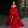 Lily Off the Shoulder Red Prom Dress