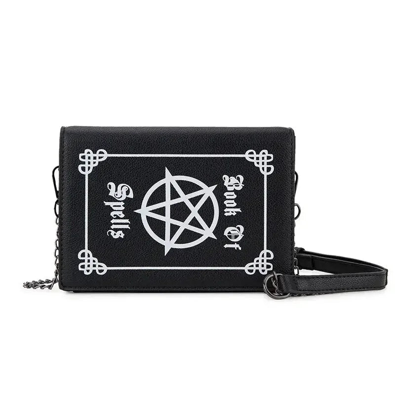 Fashion Magic Book Clutch Bag for Women Black Pu Leahter Shoulder Chain Bag Small Purses and Handbags Crossbody Bag Female Pouch