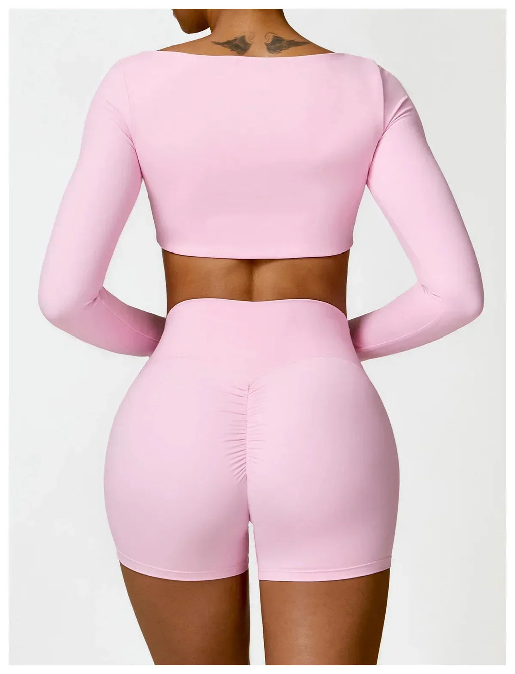 New Long sleeve Shirt Sports Set Women Fitness Tights Yoga Set Crop Top Running High Waist Gym Set Womens Outfits Yoga Clothing