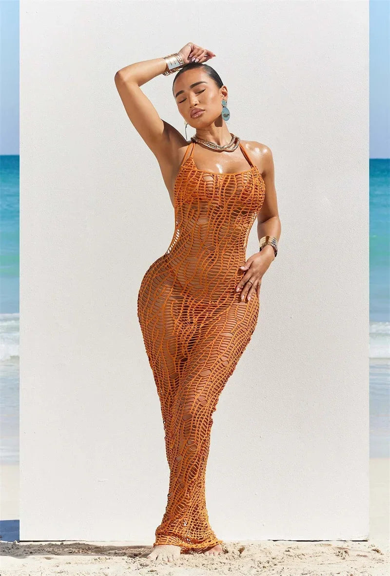 Island Cover Up + Halter Swimsuit Set