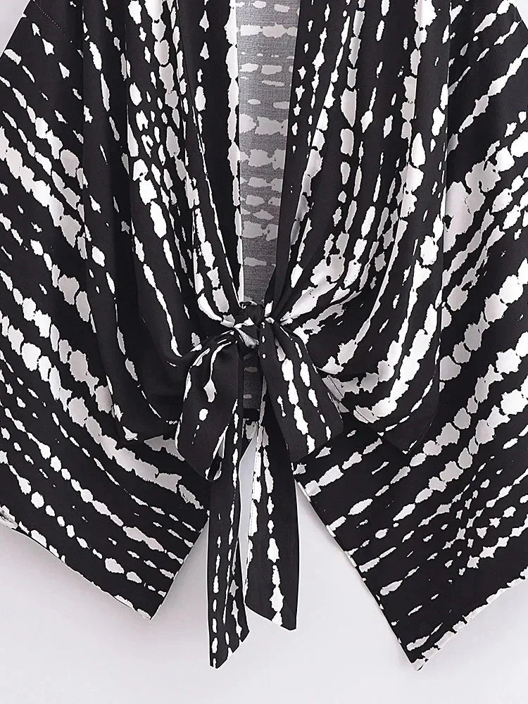Vintage Boho Kimono Short Robe