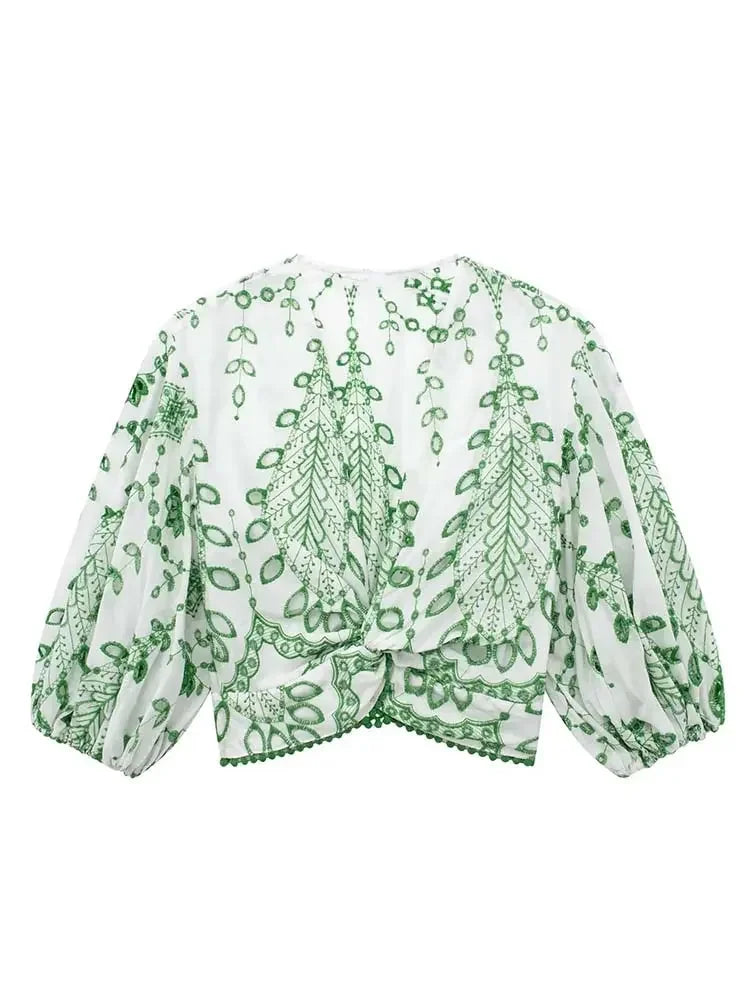 Palm Princess Summer Embroidered Outfit