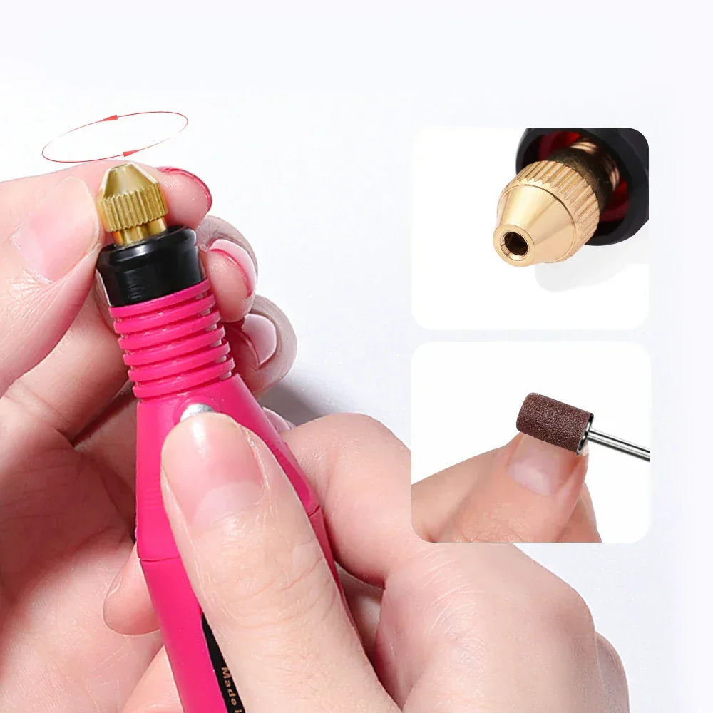 HALAIMAN Electric Nail Drill Machine Set Pedicure Grinding Equipment Mill For Manicure  Professional Strong Nail Polishing Tool