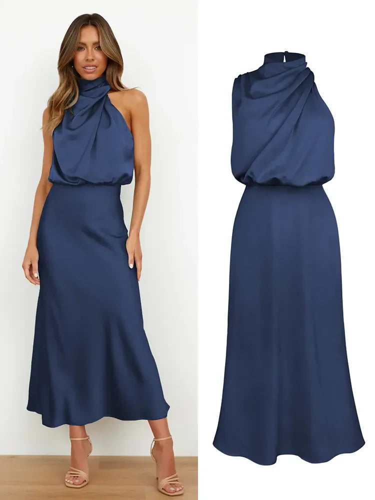 Mona Satin Evening Dress