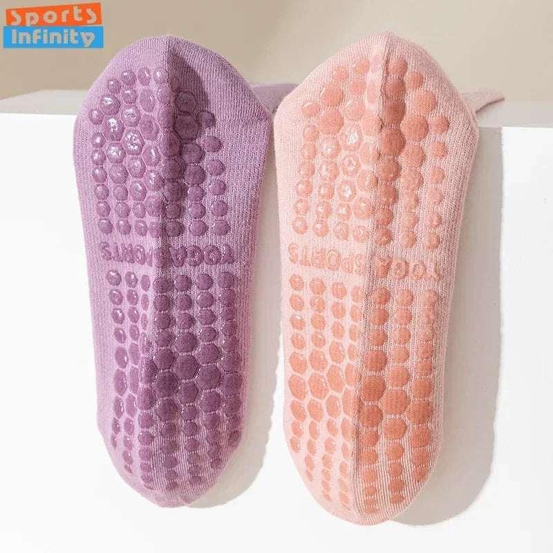 Pilates Cotton Compression Socks Anti Slip