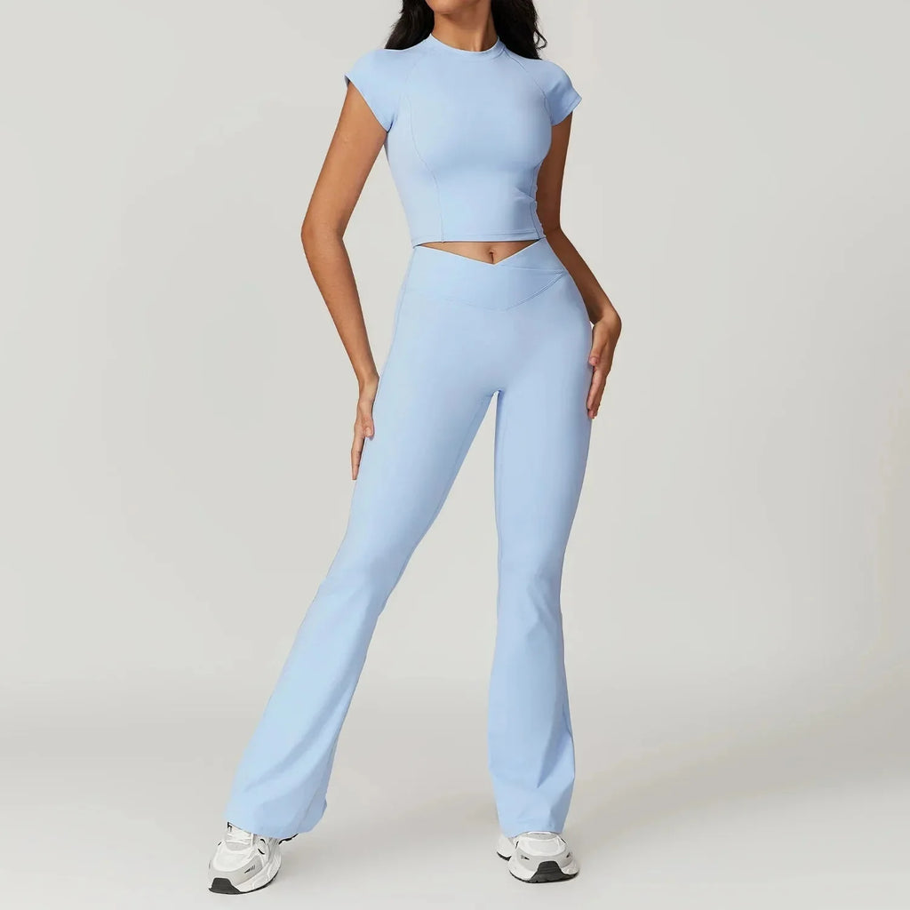 Women's Wide Leg High Waist Yoga Set
