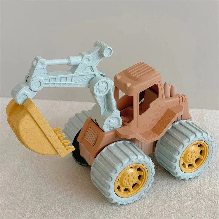 New Beach Set Toys For Kids Trolley Bulldozer Beach Bucket Wheat Straw Summer Seaside Play Sand Water Game Sand Toys/Snow Toys