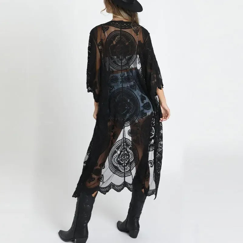 Vintage Boho Lace Coverup