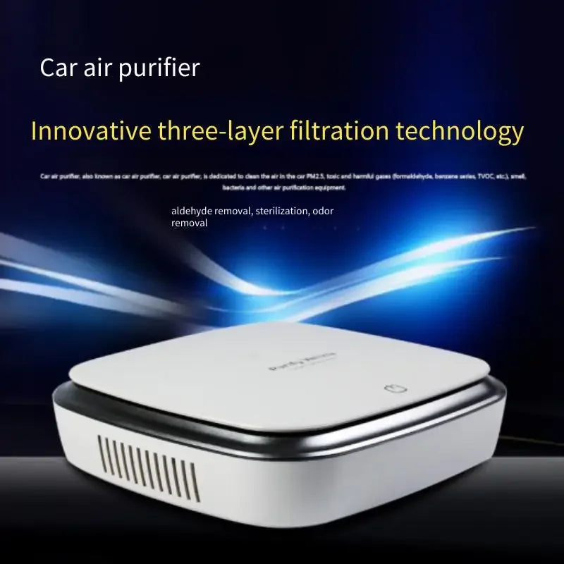 Car Air Purifier Solar Usb Oxygen Cleaner Ozone Generator Air Purifier HEPA Filter Smoke Remover Smart Gadgets Car Supplies