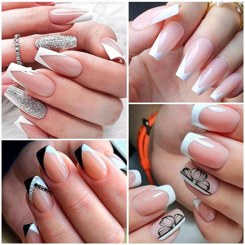 White French Manicure Nail Sticker Stencil