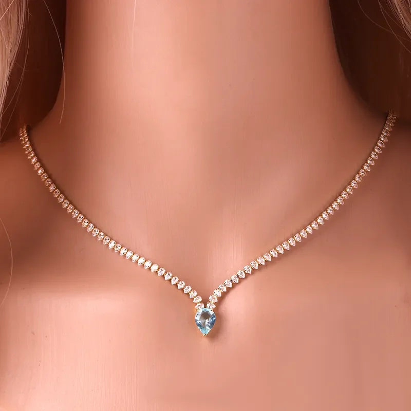 LUX Water Drop Cubic Zirconia 18K Gold PlatedJewelry