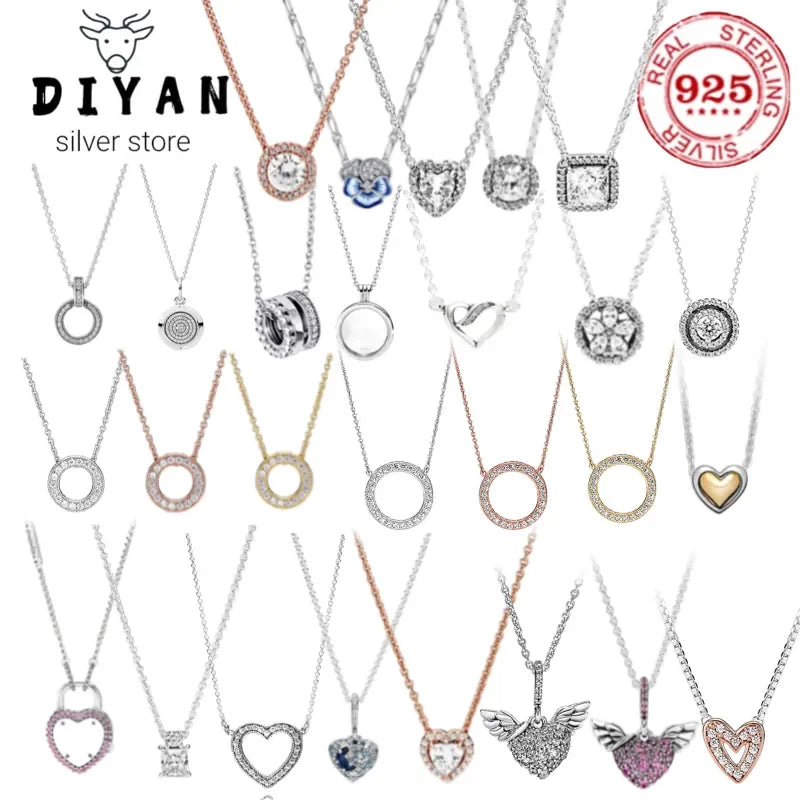 Friendship 925 Sterling Silver Zircon Necklace