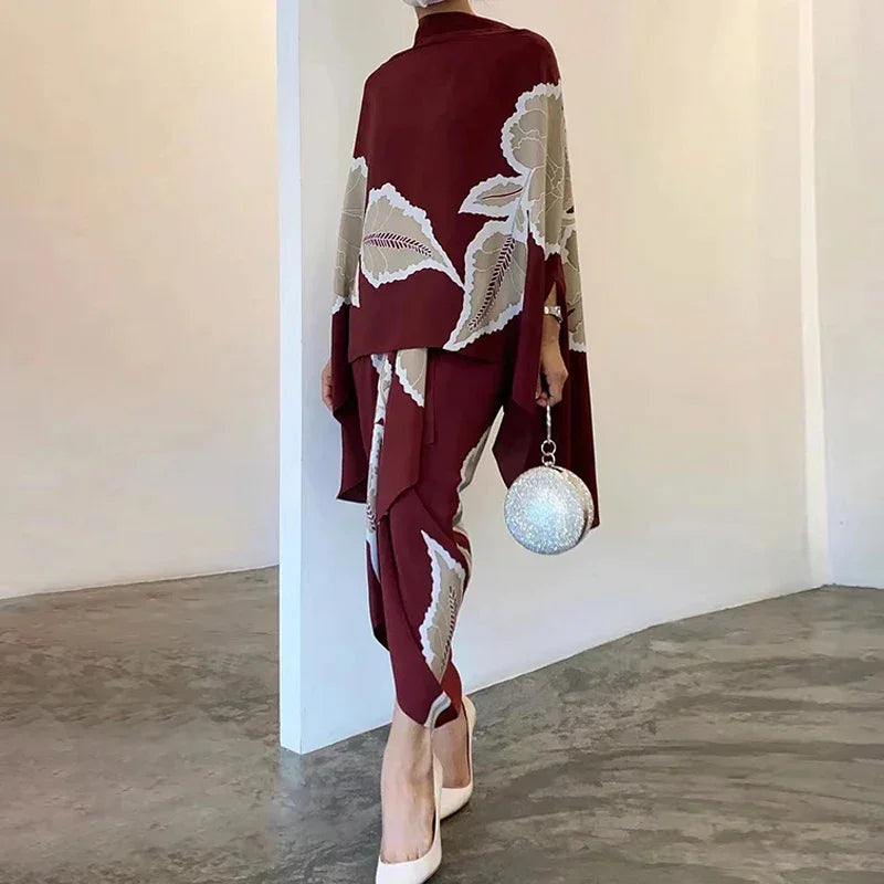Satin Elegant Blouse & Slim Long Skirt Suit