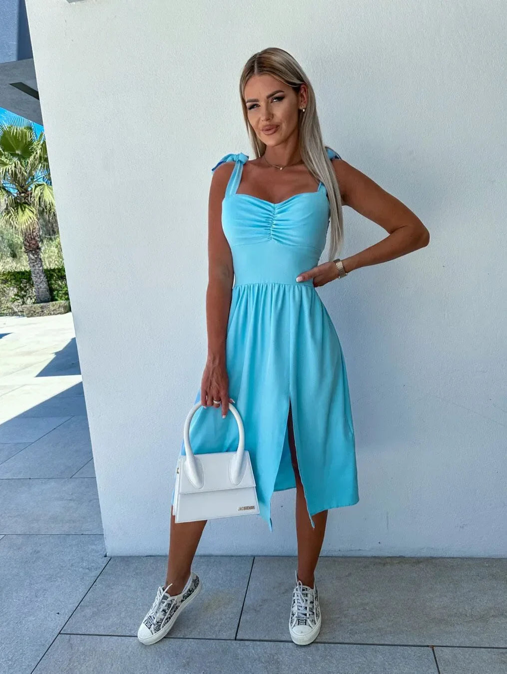 Summer Floral Sling Sun Dress