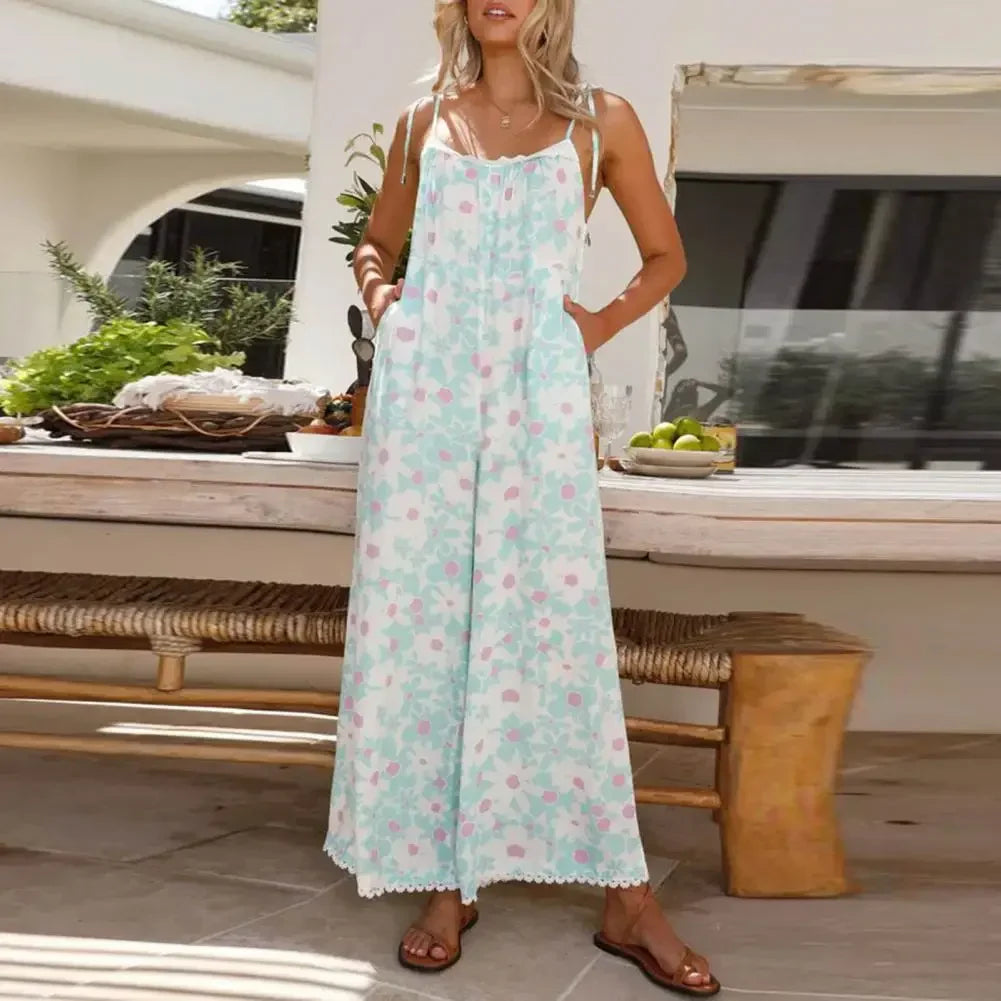 Delilah Wide Leg Jumpsuit With Pockets