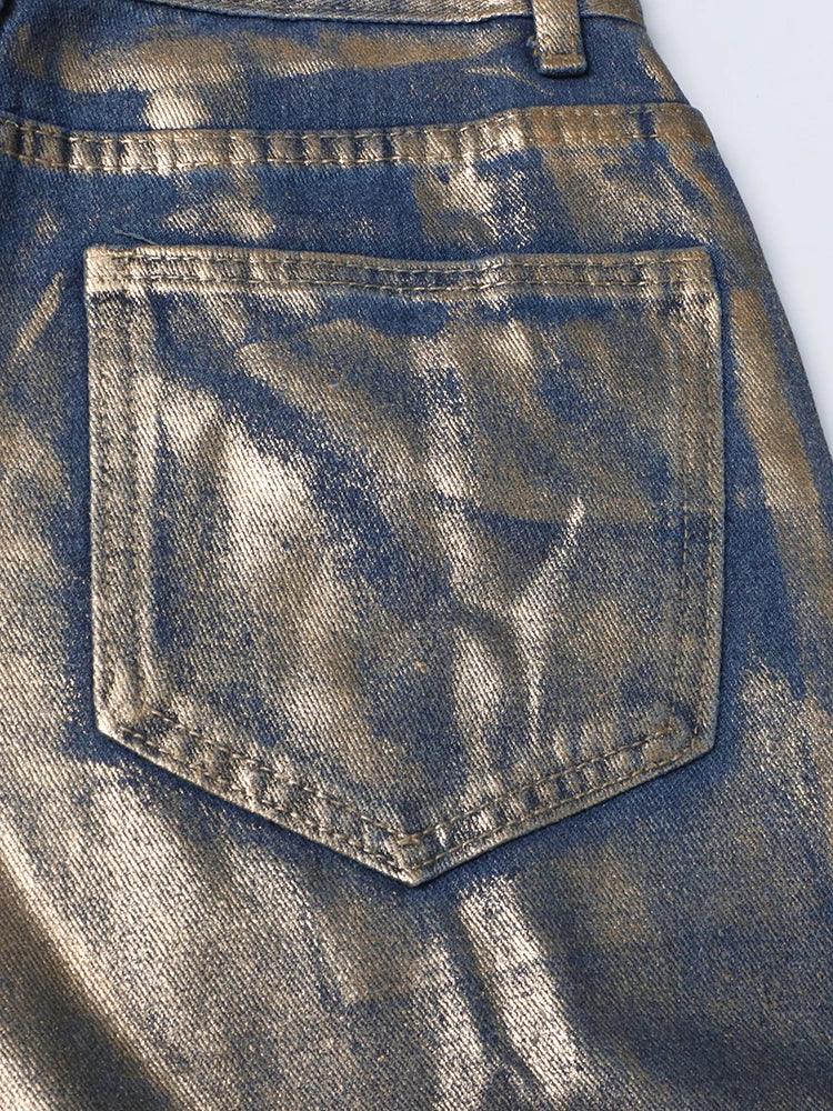 Lux Shine High Waist Straight Leg Pants