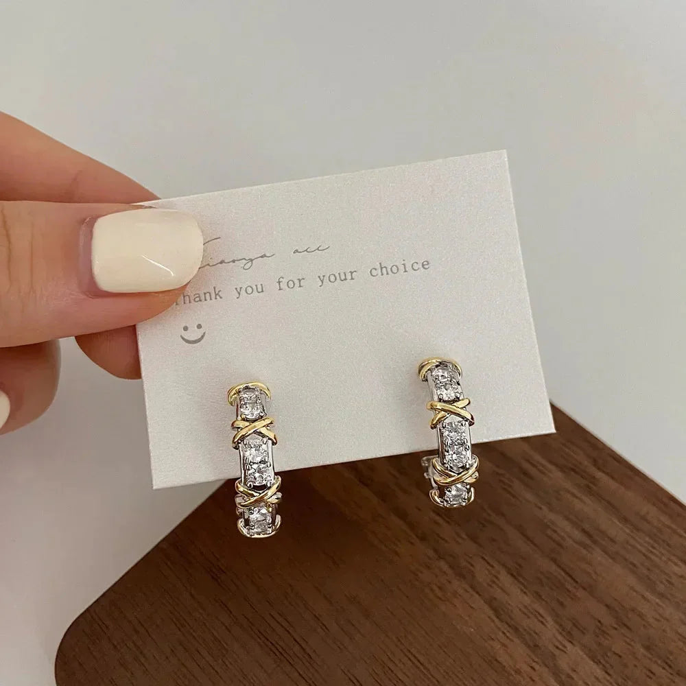 Vintage CC Design Stud Earrings