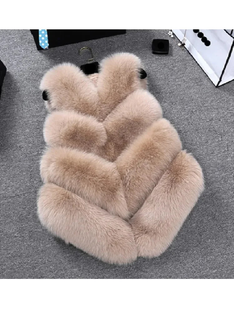 Luxury Faux Fox Fur Vest