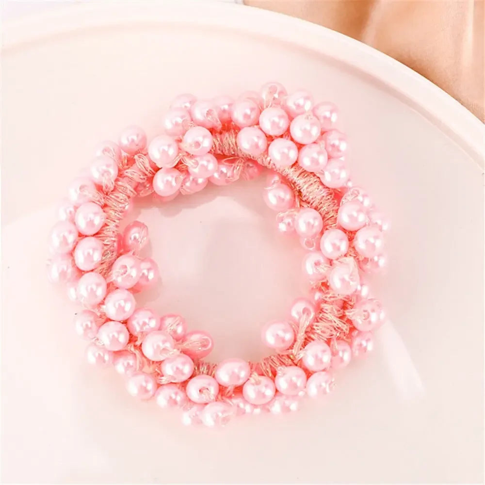 Crystal Pearl Handmade Hair Tie