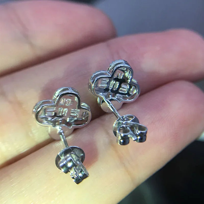 Gorgeous Princess Square CZ Stud Earrings for Women Weeding Engage Evening Party Female Delicate Earring Fashion Jewelry