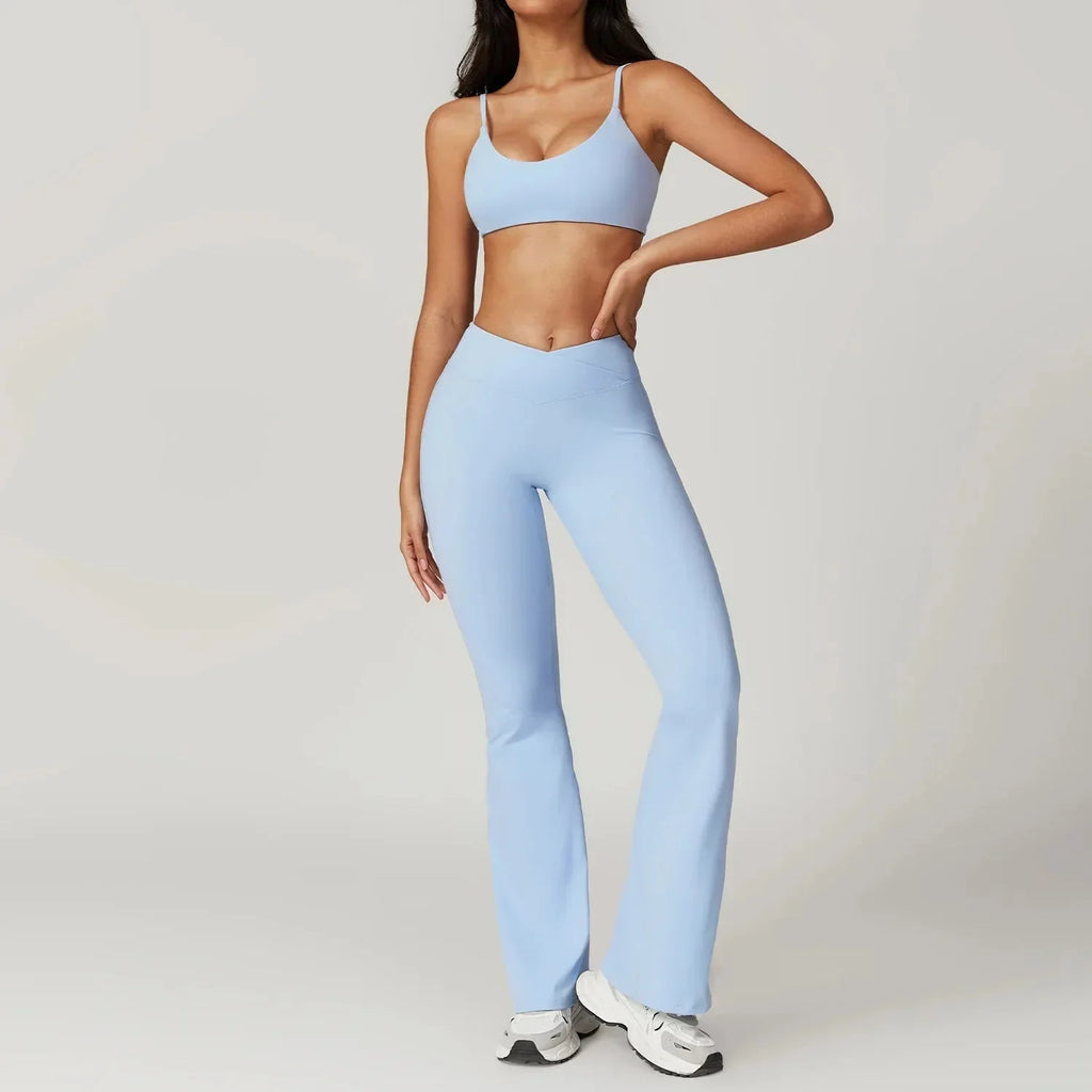 Women's Wide Leg High Waist Yoga Set