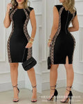Women Party Dress Geometric Print Sleeveless 2024 Y2k High Waist Dress Summer Vestidos Bandage Party Bodycon Dresses Sexy