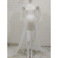 Maternity Photo Shoot Mesh Lace Maxi Dress