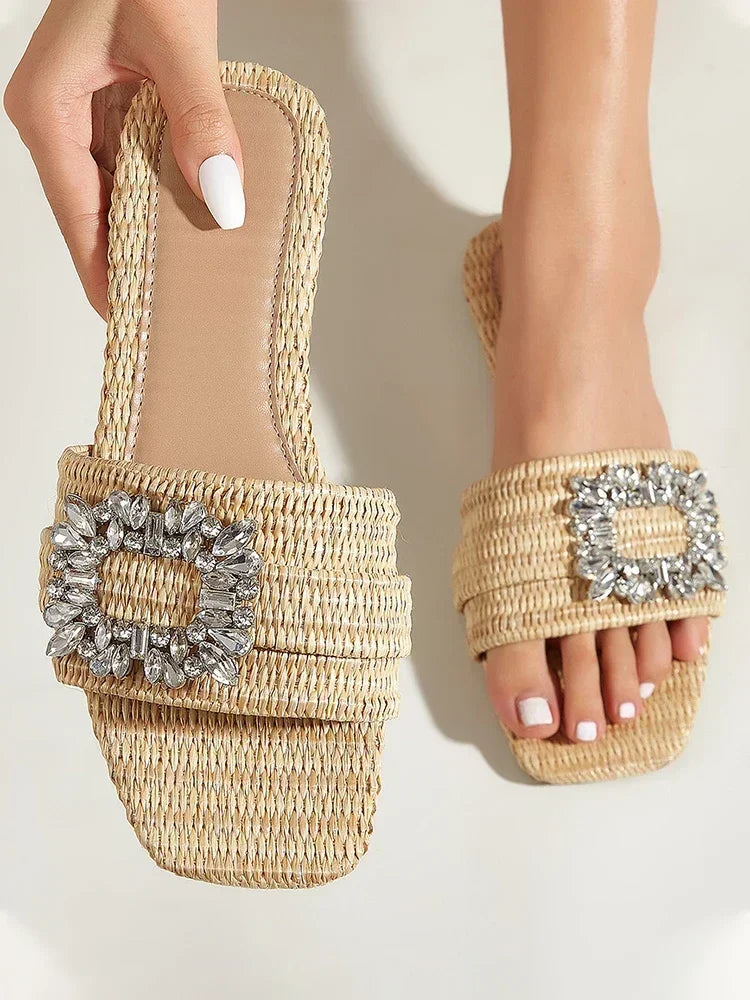Diamond Flat Bottom Slippers