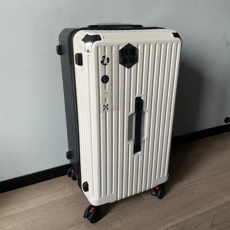 Oversized capacity suitcase student pull rod box 28 "brake wheel luggage password zipper style