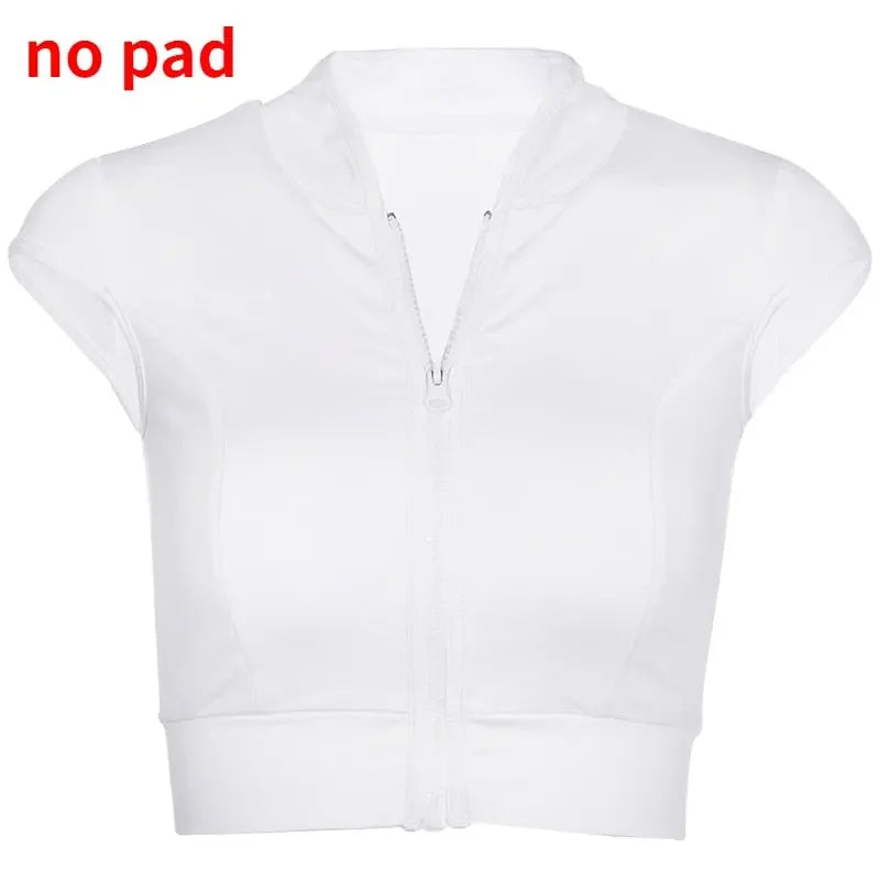 Yoga Top with Zipper Front