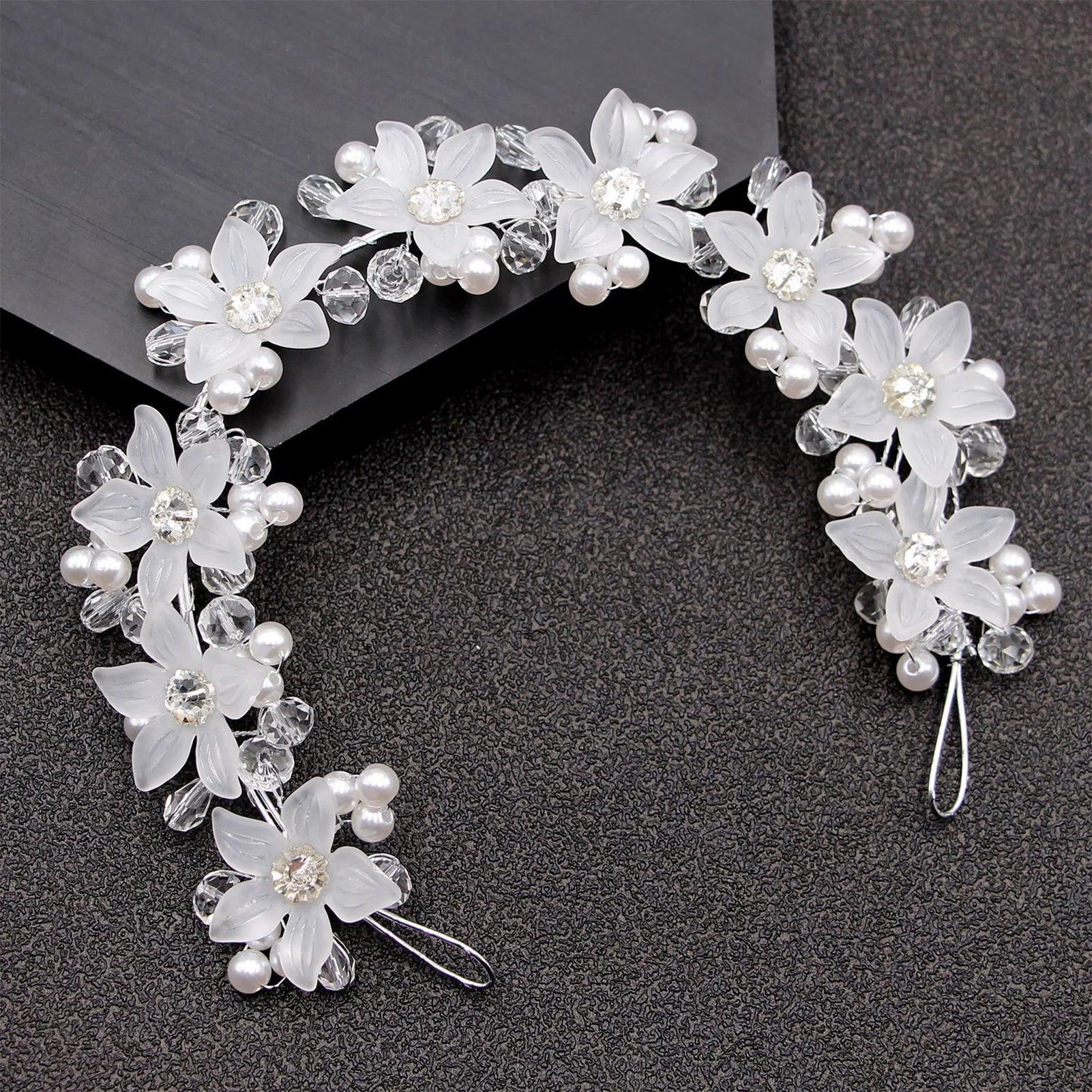 Pearl Crystal Bridal Headband