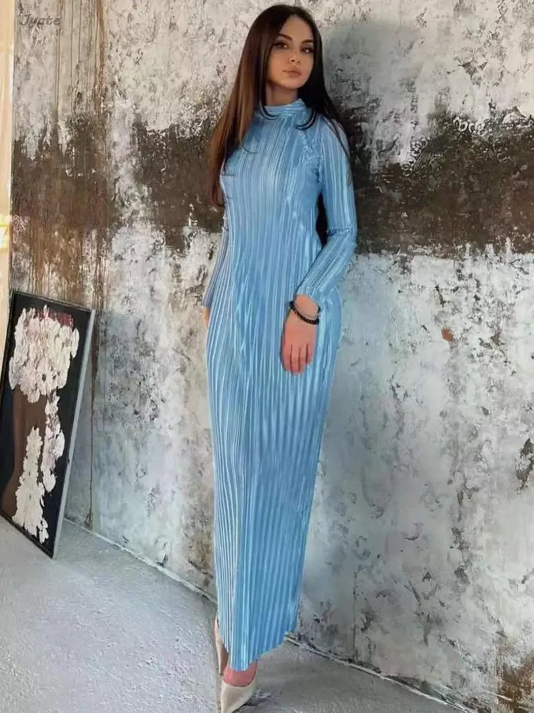 Women's Belted Long Dress
