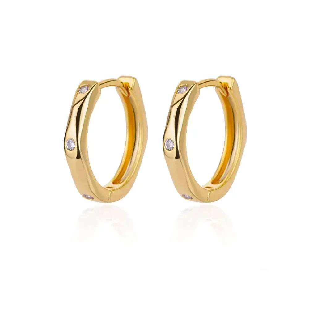 Lux Diva Stainless Steel Hoop Earrings