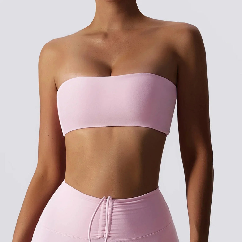Hearuisavy Casual Sports Bra Gym Underwear Women Breathable Training Yoga Clothes Tube Top Fitness Workout Tank Top Female