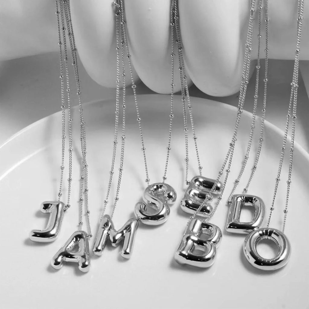 Vintage Letter Necklace 18K Gold Plated Stainless